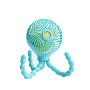 Octopus Deformed Folding Fan New USB Charging Mini Handheld Stroller Bed Small Fan Portable